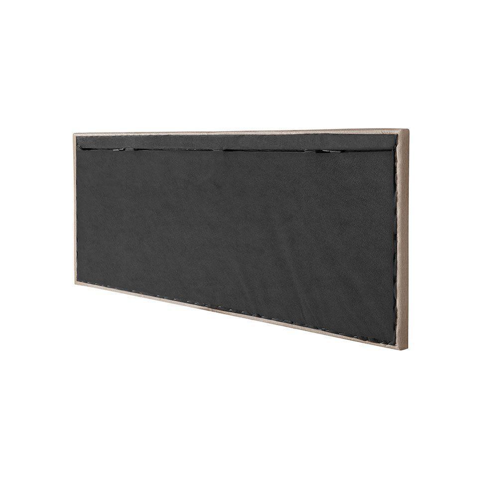 Cabeceira Painel Cama Box Casal 1,40m Estofada Belize Linho Bege - 4