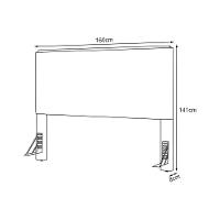 Cabeceira Cama Box Queen 1,60m Estofada Detalhe Em Madeira Java Veludo Bege - 6