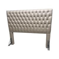 Cabeceira Cama Queen Estofada Capitonê Creta 1,60m Linho Bege - 1