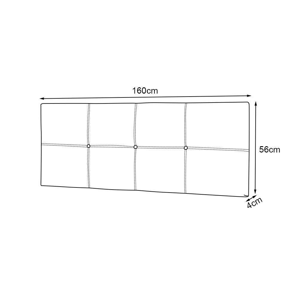 Cabeceira Painel Cama Box Queen 1,60m Estofada Belize Linho Bege - 5