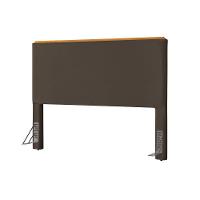 Cabeceira Cama Box Casal 1,40m Estofada Detalhe Em Madeira Java Veludo Marrom - 2