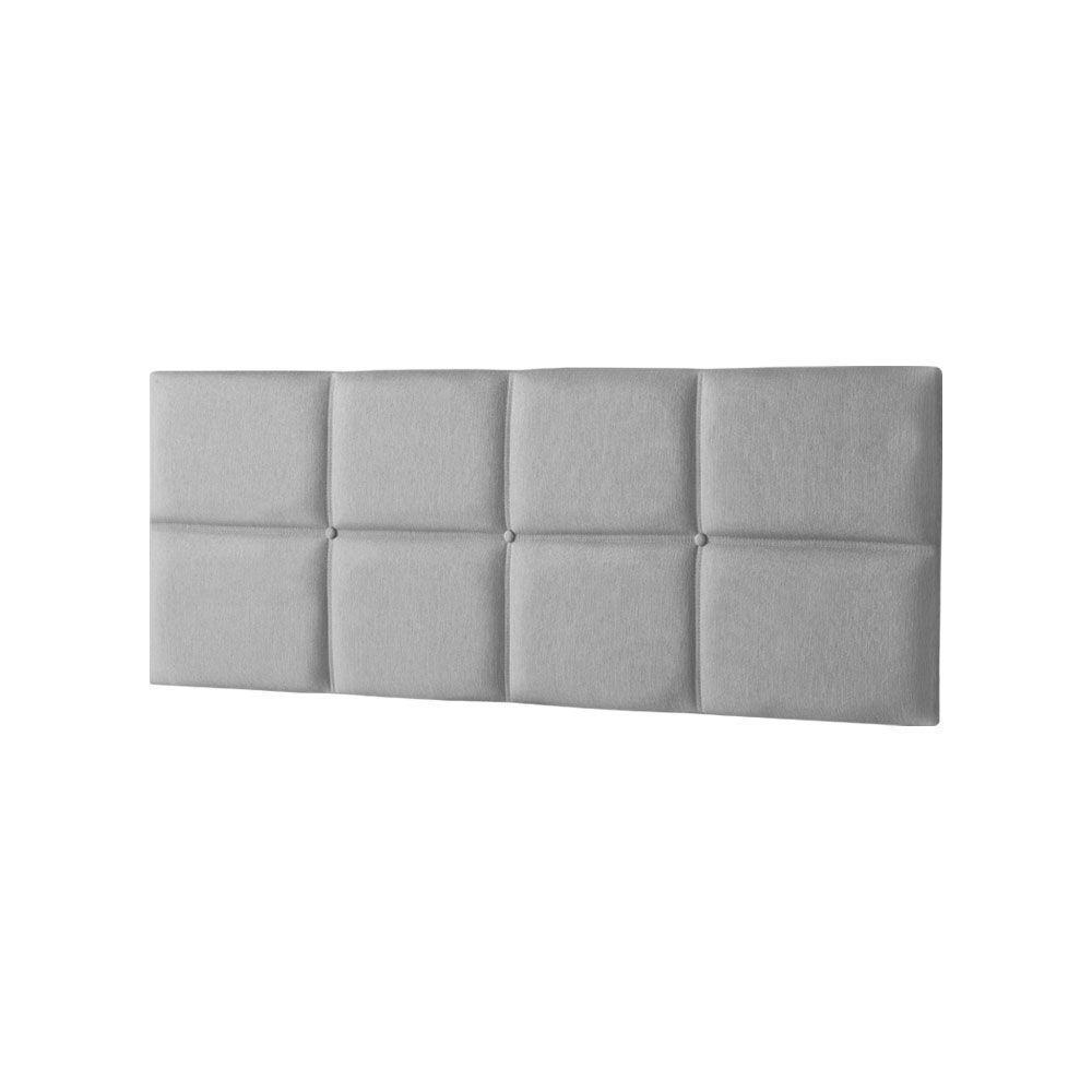Cabeceira Painel Cama Box Queen 1,60m Estofada Belize Linho Cinza - 2