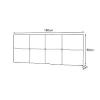 Cabeceira Painel Cama Box Queen 1,60m Estofada Belize Linho Cinza - 5