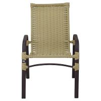 4 Cadeiras E Mesa Tampo Ripado área Jardim Varanda Piscina Avelã