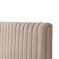 Cabeceira Cama Box King 1,93m Estofada Havai Veludo Bege