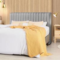 Cabeceira Cama Box Queen 1,60m Estofada Havai Linho Cinza - 1