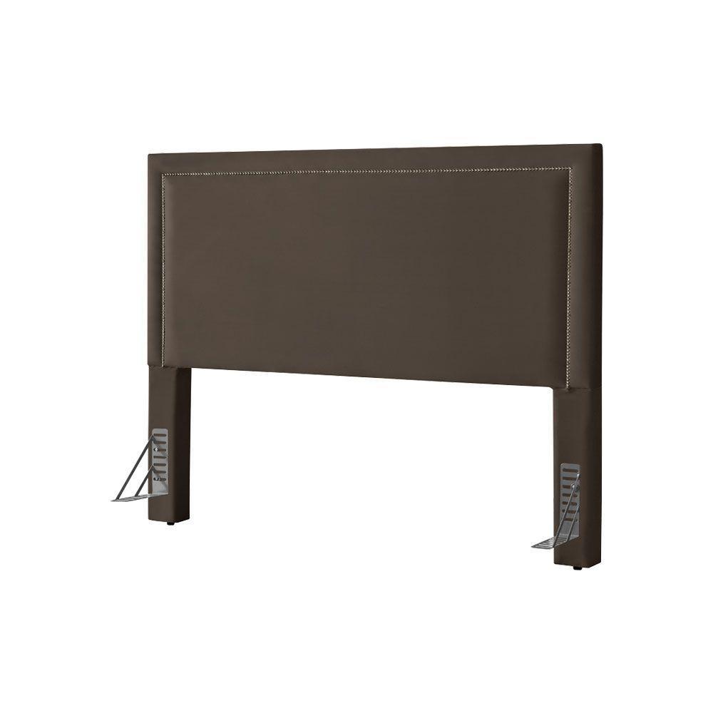 Cabeceira Cama Box King 1,93m Estofada Aruba Veludo Marrom - 2