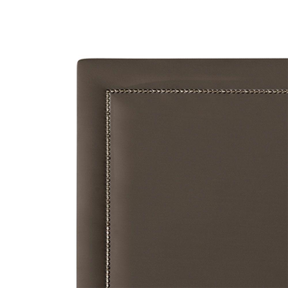 Cabeceira Cama Box King 1,93m Estofada Aruba Veludo Marrom - 4