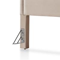 Cabeceira Cama Box Queen 1,60m Estofada Aruba Veludo Bege - 6