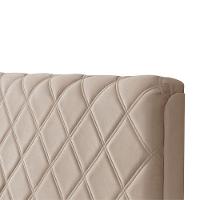 Cabeceira Cama Box King 1,93m Estofada Capri Veludo Bege - 5