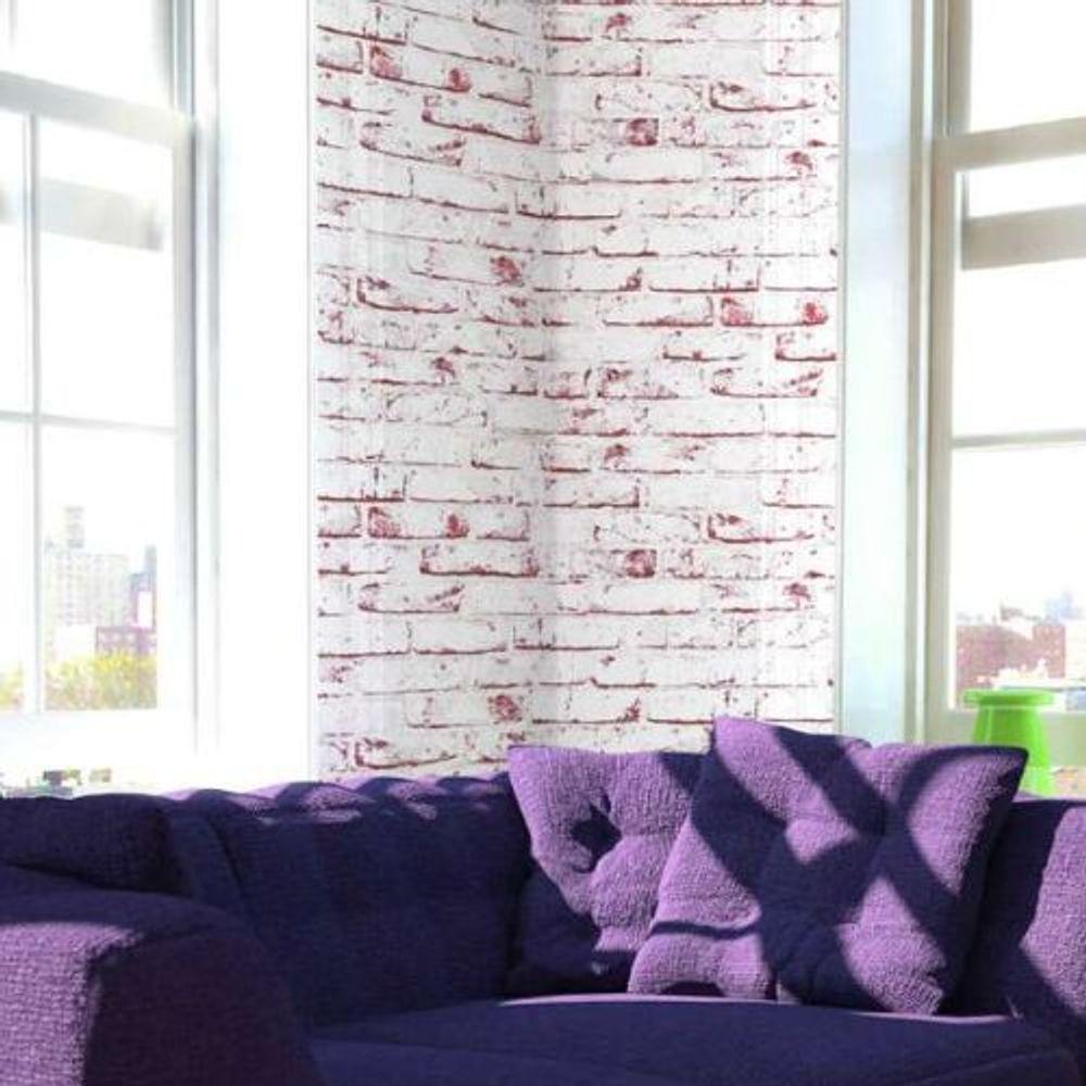 Papel De Parede Attractive 2 Tijolo Branco 907813 - 1