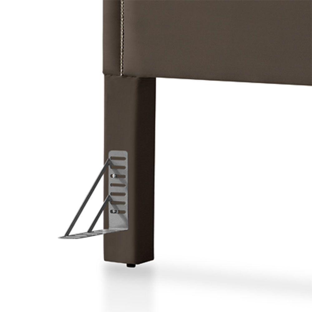 Cabeceira Cama Box Queen 1,60m Estofada Aruba Veludo Marrom - 5