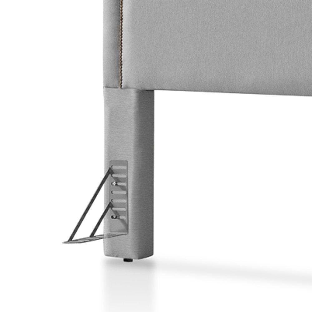 Cabeceira Cama Box Casal 1,40m Estofada Aruba Linho Cinza - 5