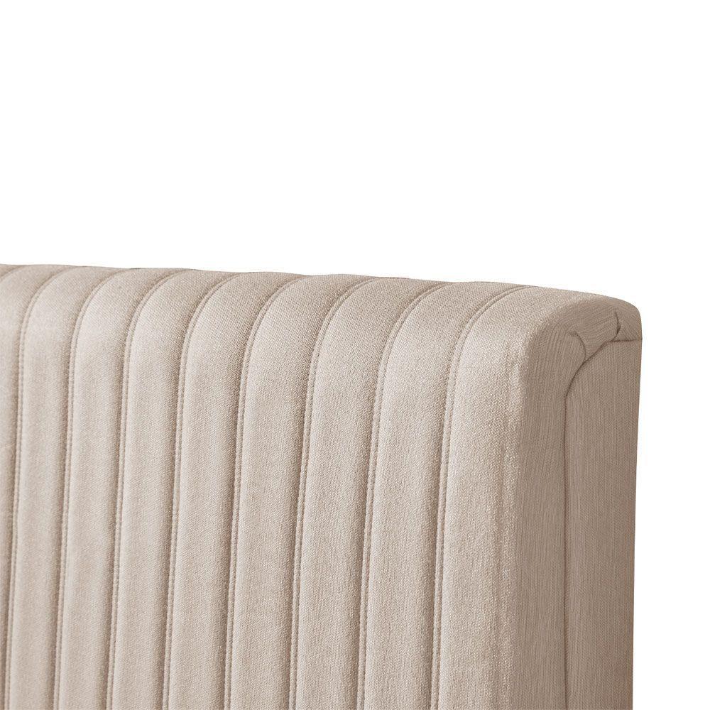 Cabeceira Cama Box Queen 1,60m Estofada Havai Linho Bege - 4