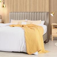 Cabeceira Cama Box Queen 1,60m Estofada Havai Linho Bege - 1