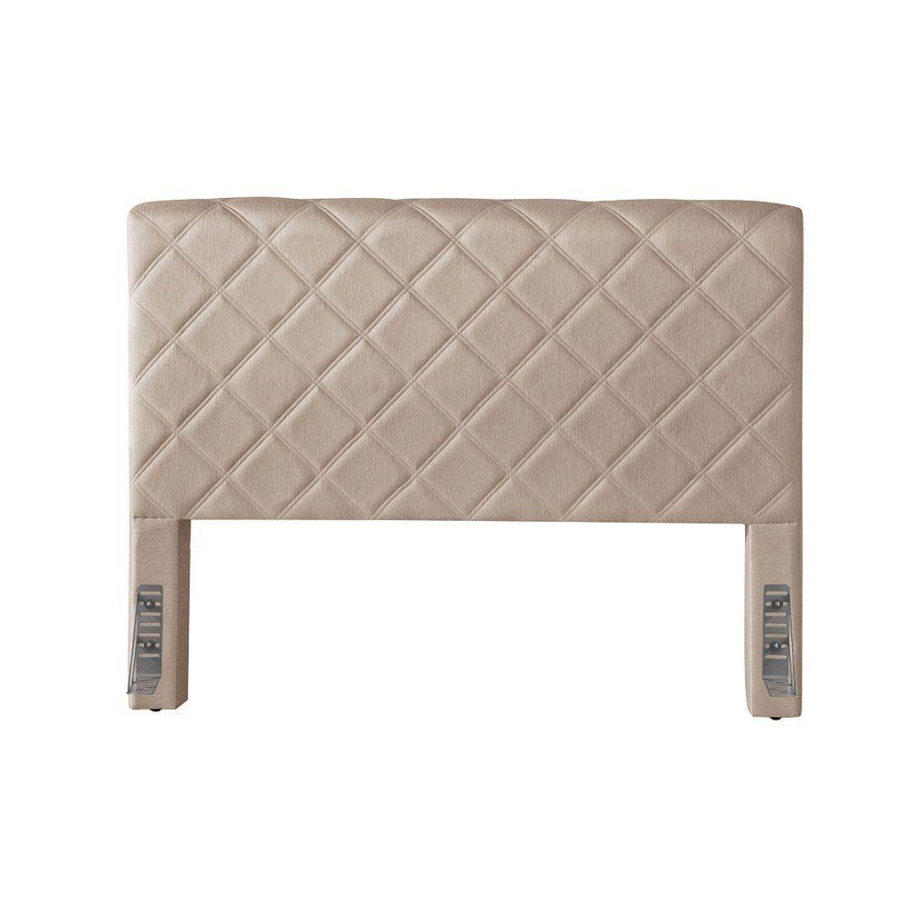 Cabeceira Cama Box Queen 1,60m Estofada Capri Linho Bege - 3