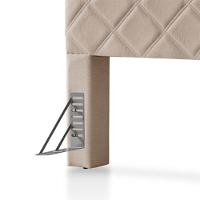 Cabeceira Cama Box Queen 1,60m Estofada Capri Linho Bege - 5