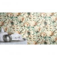 Papel De Parede Barbara Home Flores Azul E Marrom 485134 - 1