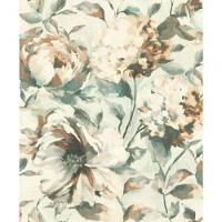 Papel De Parede Barbara Home Flores Azul E Marrom 485134 - 2