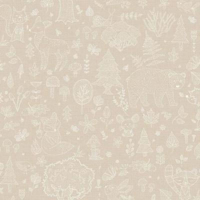 Papel De Parede Happy Infantil Bege 14809