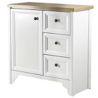 Gabinete Banheiro Com Tampo 1 Pt 3 Gv 79 Cm Bn05 Branco Dtall - 1