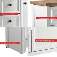 Gabinete Banheiro Com Tampo 1 Pt 3 Gv 79 Cm Bn05 Branco Dtall - 10