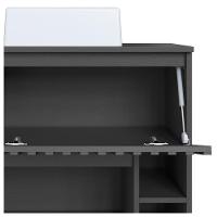 Gabinete Suspenso 2 Portas Com Cuba Branca 75 Cm Bl1000 Grafite Faem Grafite - 7