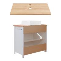 Gabinete Banheiro Com Tampo 2 Pt 2 Gv 85 Cm Bn04 Cinza Dtall - 7