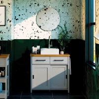 Gabinete Banheiro Com Tampo 2 Pt 2 Gv 85 Cm Bn04 Cinza Dtall - 8