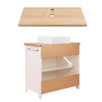 Gabinete Banheiro Com Tampo 2 Pt 2 Gv 85 Cm Bn04 Branco Dtall - 7