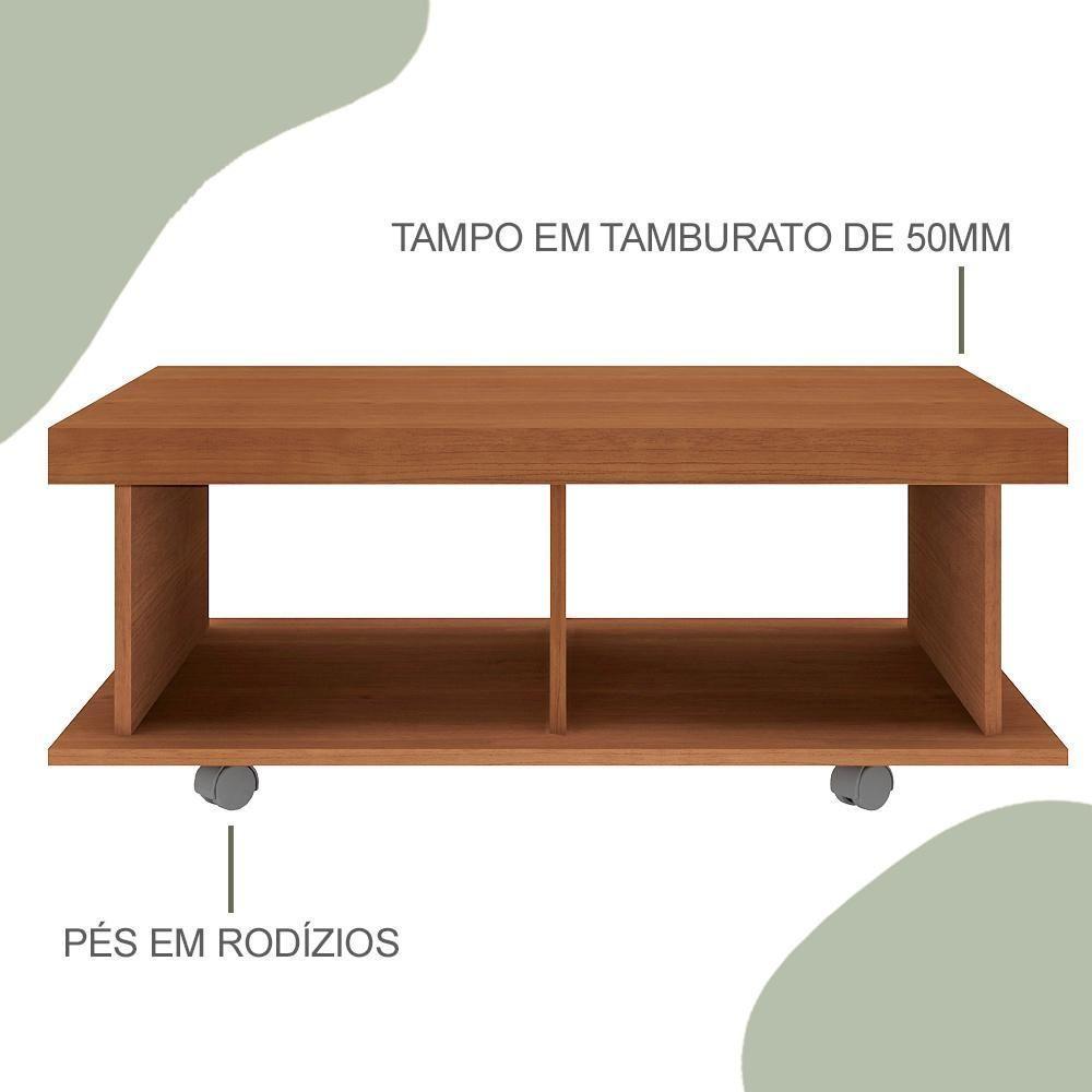 Mesa De Centro Para Sala 90 Cm 4632 Cinamomo Arly Cinamomo - 4