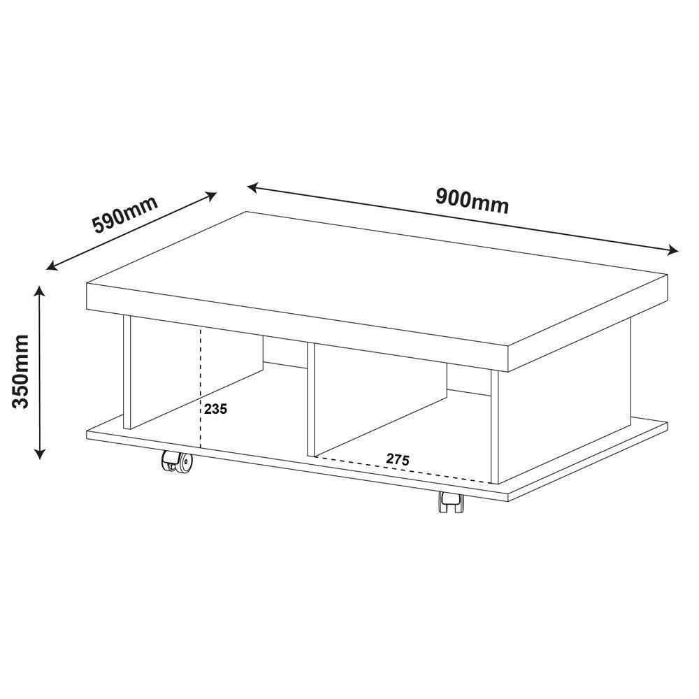 Mesa De Centro Para Sala 90 Cm 4632 Cinamomo Arly Cinamomo - 8