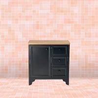 Gabinete Banheiro Com Tampo 1 Pt 3 Gv 79 Cm Bn05 Preto Dtall - 3