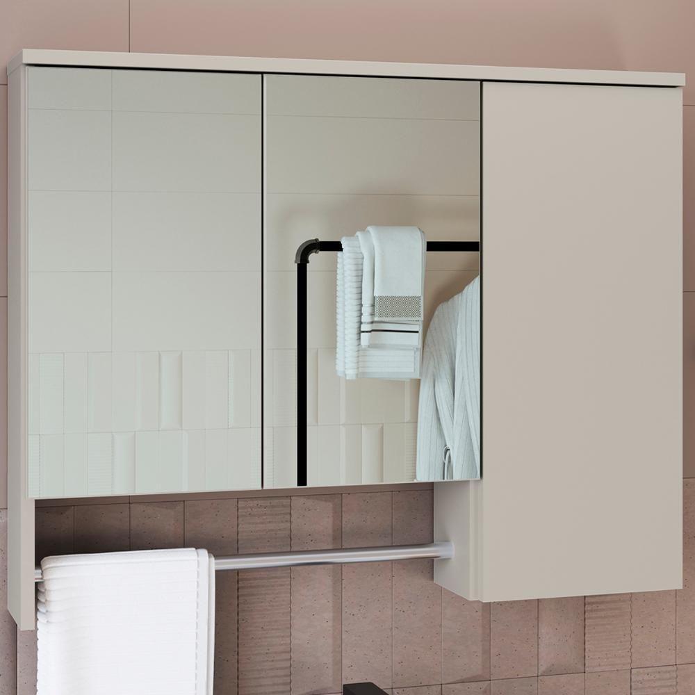 Espelheira Com 3 Portas E Toalheiro 80 Cm Es9000 Mell Arenas Faem Mell Arenas - 2