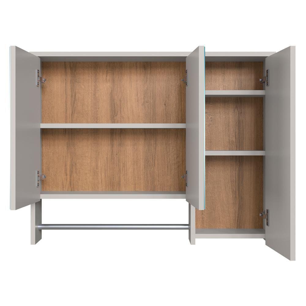 Espelheira Com 3 Portas E Toalheiro 80 Cm Es9000 Mell Arenas Faem Mell Arenas - 7