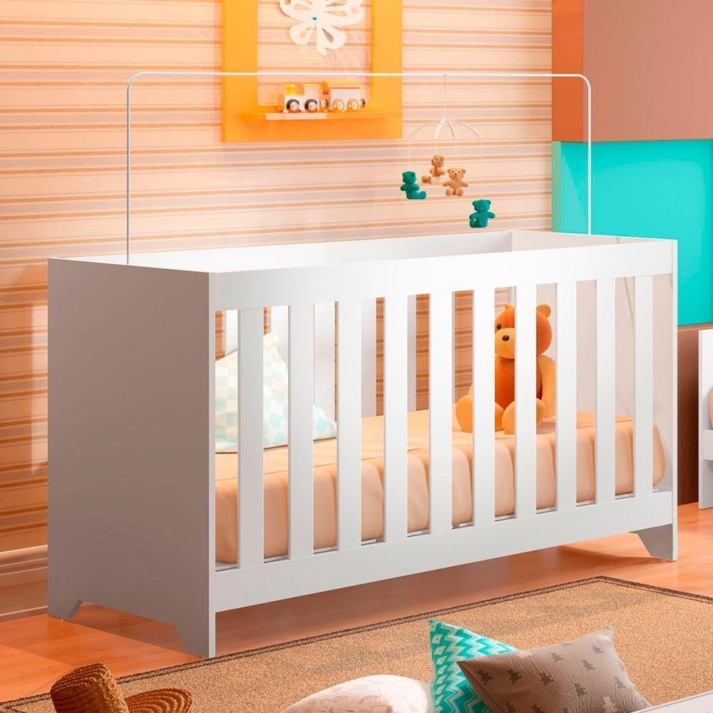 Berço Mini Cama 3 Em 1 Multifuncional 133x64 Cm Bbi51 Branco Dtall - 10