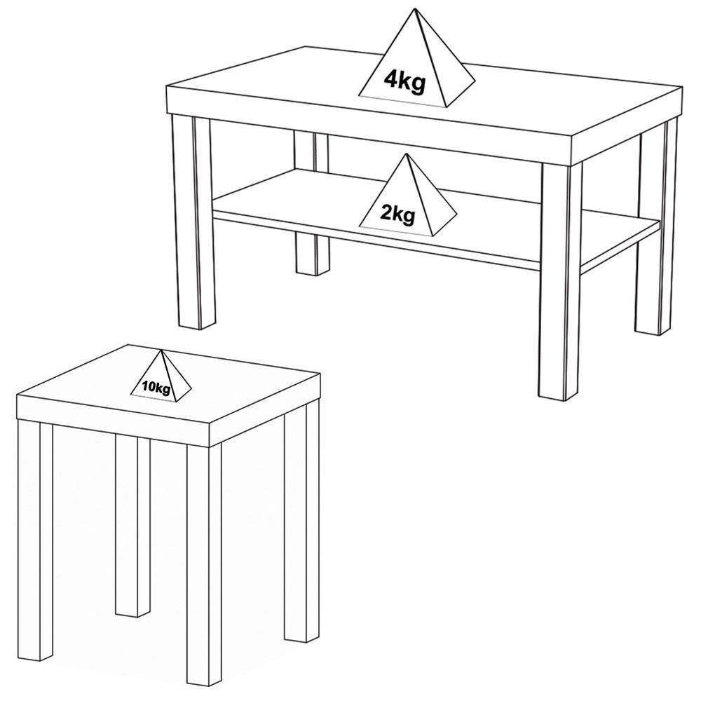 Conjunto Mesa De Centro E Apoio Mca45 Carvalho Off White Arly Carvalho Off White - 4
