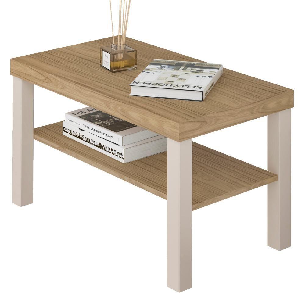 Mesa De Centro Para Sala 80 Cm 4565 Carvalho Off White Arly Carvalho Off White - 8