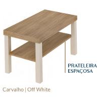 Mesa De Centro Para Sala 80 Cm 4565 Carvalho Off White Arly Carvalho Off White - 6
