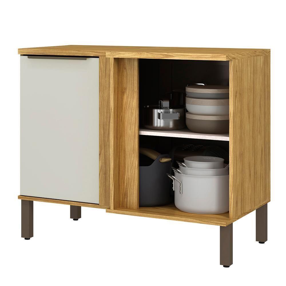 Balcao Canto Reto 98 Cm Mdp Vera Bve05 Marrocos Off White Mxm - 1