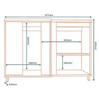 Balcao Canto Reto 98 Cm Mdp Vera Bve05 Marrocos Off White Mxm - 3