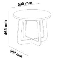 Mesa De Centro Para Sala De Estar 59 Cm 4498 Off White Cedro Arly - 3