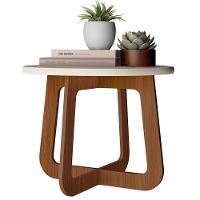 Mesa De Centro Para Sala De Estar 59 Cm 4498 Off White Cedro Arly - 5