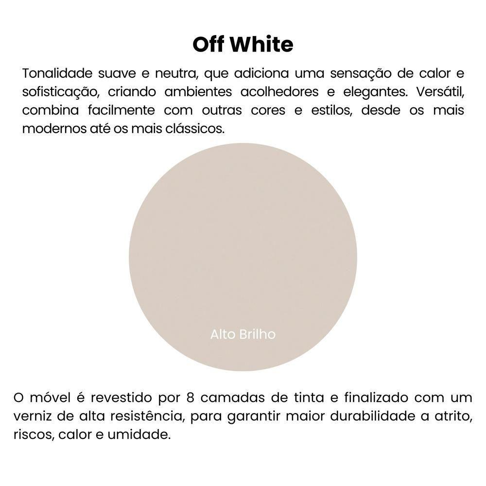 Mesa Apoio Alta Mdf Para Sala De Estar 51 Cm 4695 Off White Arly - 8