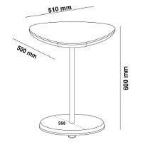 Mesa Apoio Alta Mdf Para Sala De Estar 51 Cm 4695 Off White Arly - 3