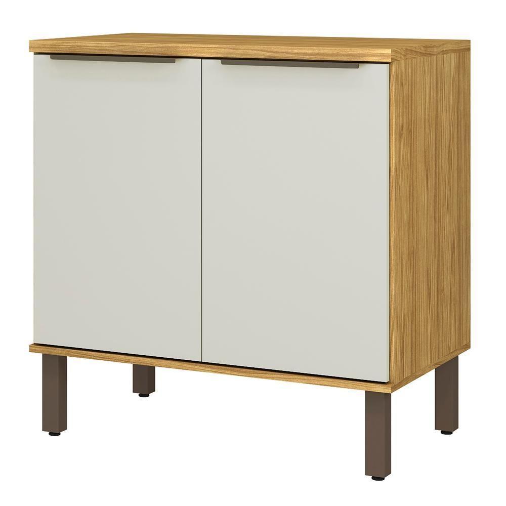 Balcao Com Tampo 80 Cm Mdp 2 Pt Vera Bve03 Marrocos Off White Mxm - 1