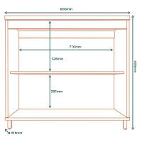 Balcao Com Tampo 80 Cm Mdp 2 Pt Vera Bve03 Marrocos Off White Mxm - 3
