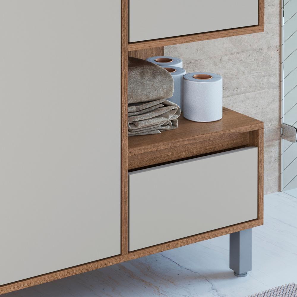 Gabinete Suspenso 1 Porta E 2 Gavetas 80 Cm Bl2001 Mell Arenas Faem Mell Arenas - 5