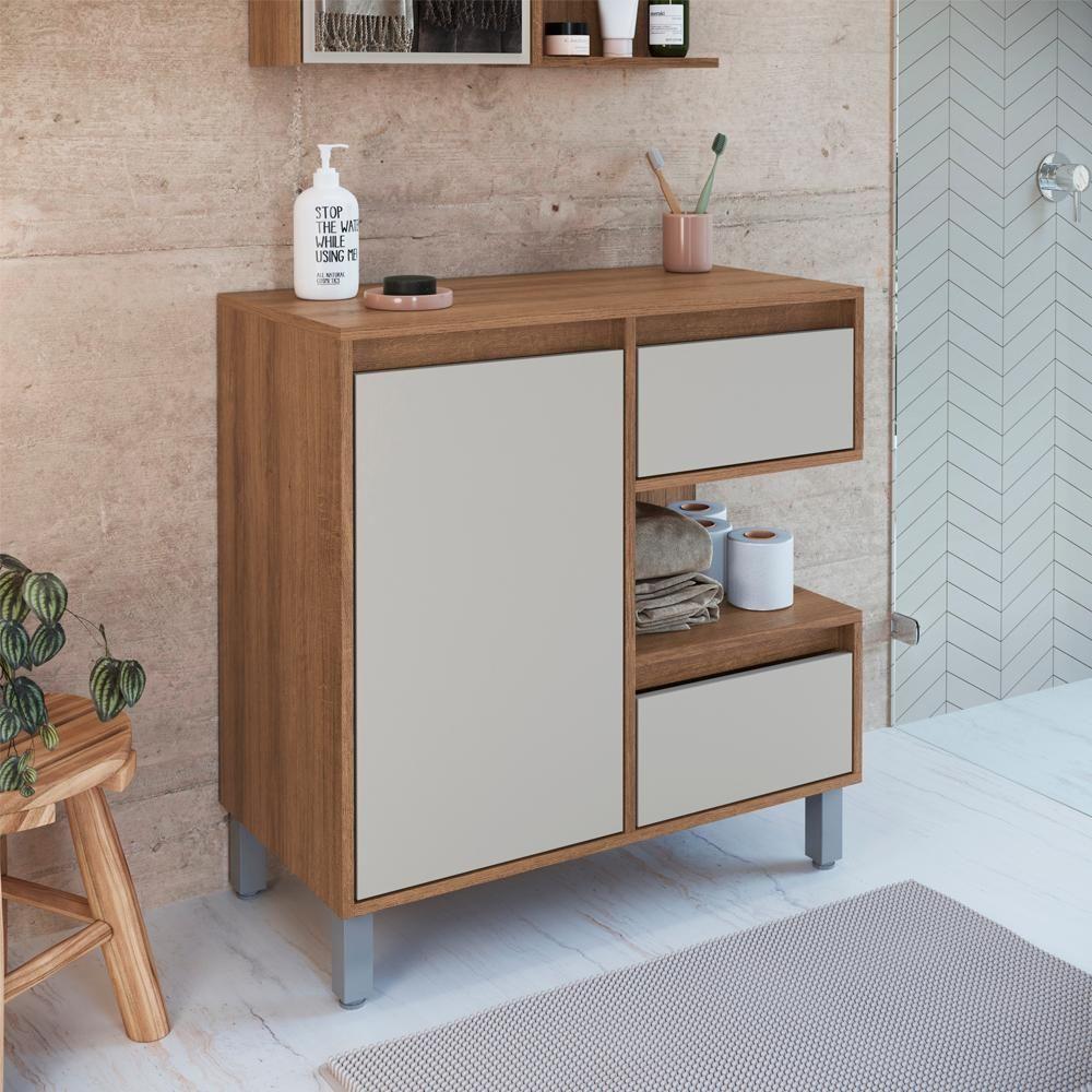 Gabinete Suspenso 1 Porta E 2 Gavetas 80 Cm Bl2001 Mell Arenas Faem Mell Arenas - 8