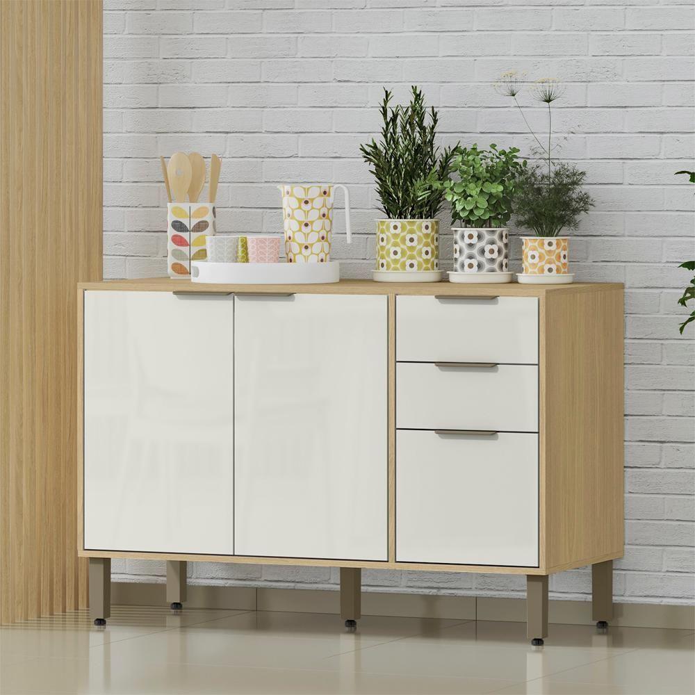 Balcao Pia Com Tampo 120 Cm Glor Bgtg12 Castanho Off White Mxm - 7